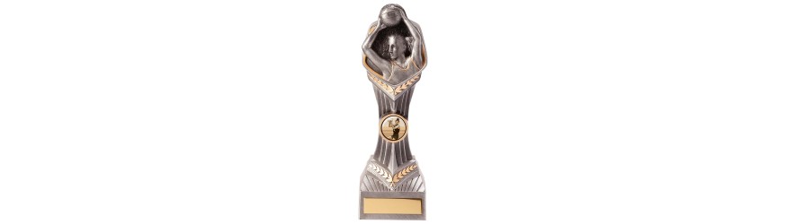 FALCON NETBALL PLAYER AWARD - 4 SIZES - 14CM TO 24CM FALCON NETBALL PLAYER AWARD - 4 SIZES - 14CM TO 24CM